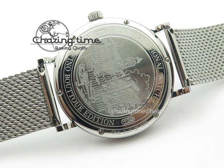 MIROTIME 1225 Portofino SCHAFFHAUSEN SS MKF 1:1 Best Edition Silver Dial Diamond On Mesh Bracelet A Lightweight 7339